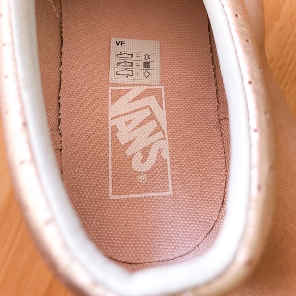 Vans Slip-Ons in Rose Gold. Worn once, possibly twice. - Picture 2 of 3
